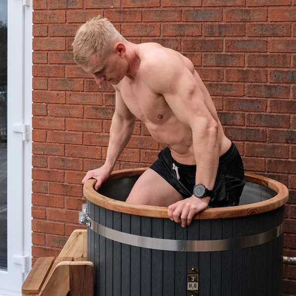3 degrees h2o cold water therapy wooden composite ice bath ls6